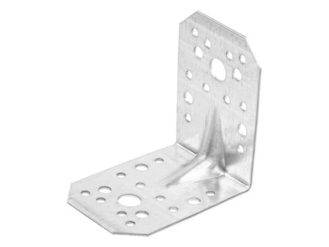 Уголок крепежный усиленный 65х90х90 мм KUU 2.5 мм белый цинк STARFIX