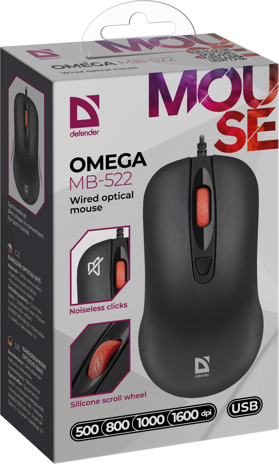 Мышь Defender MB-522 Black (52522)