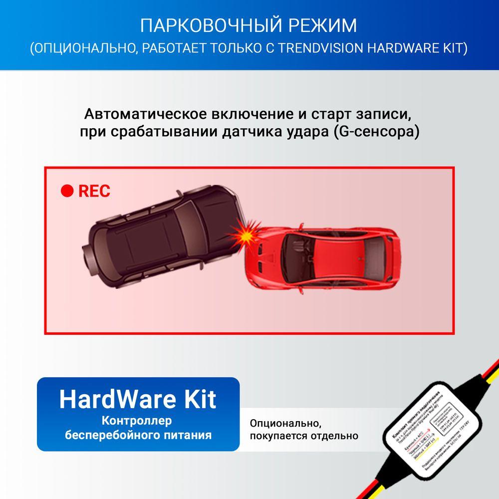 Автомобильный видеорегистратор TrendVision Hybrid Signature Real 4K 2CH черный