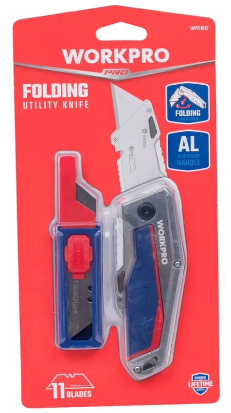 Нож строительный WorkPro WP211012