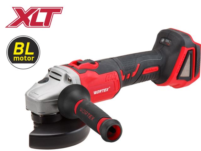 Аккум. углошлифмашина WORTEX CAG 1812 E в кор. ALL1 XLT SOLO БЕСЩЕТ., 18 В, 125 мм, 8000 об/мин (бесщ. мотор, рег. об., 125х22,2 мм, пылезащ. фильтры)