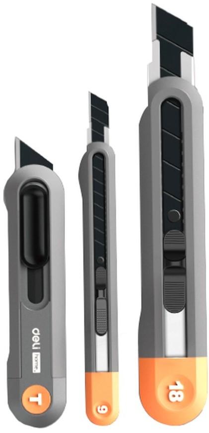 Набор ножей строительных Deli HT4003C Gray