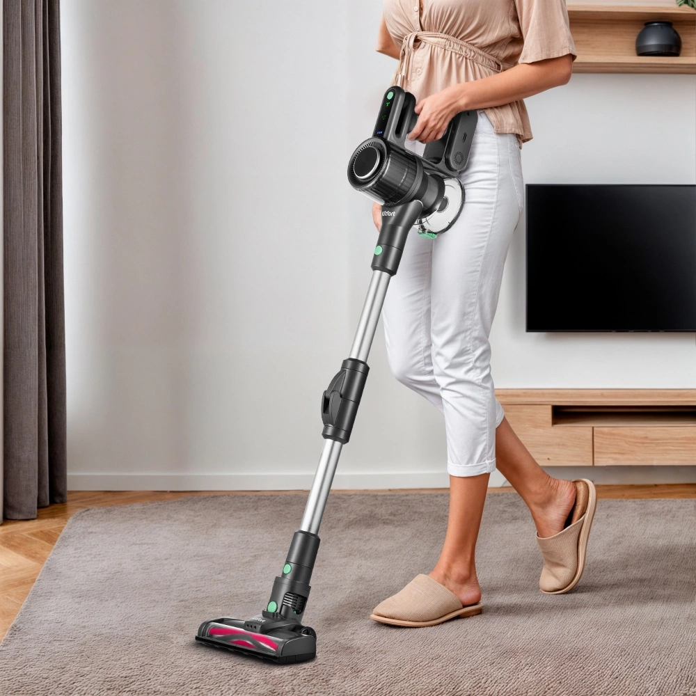 Пылесос Kitfort КТ-5168-2 черный/зеленый