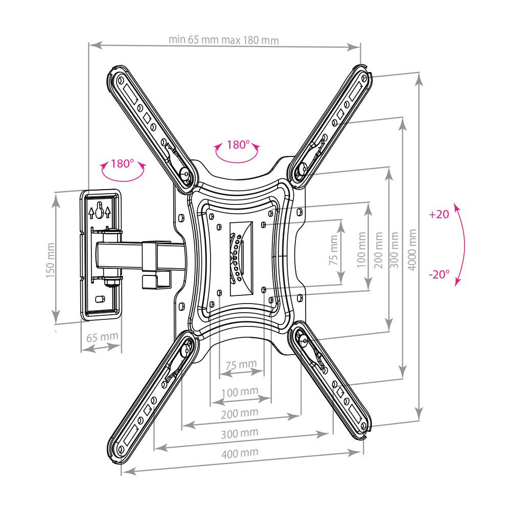 Кронштейн Arm Media LCD-403 черный (10235)