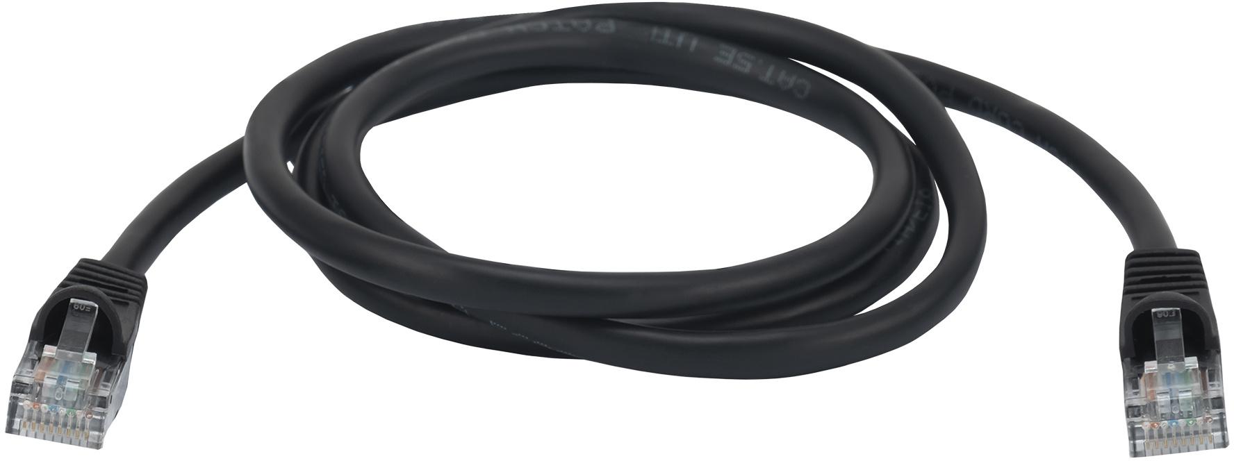 Патч-корд Buro UTP cat5E 1м черный RJ-45 (m)-RJ-45 (m)