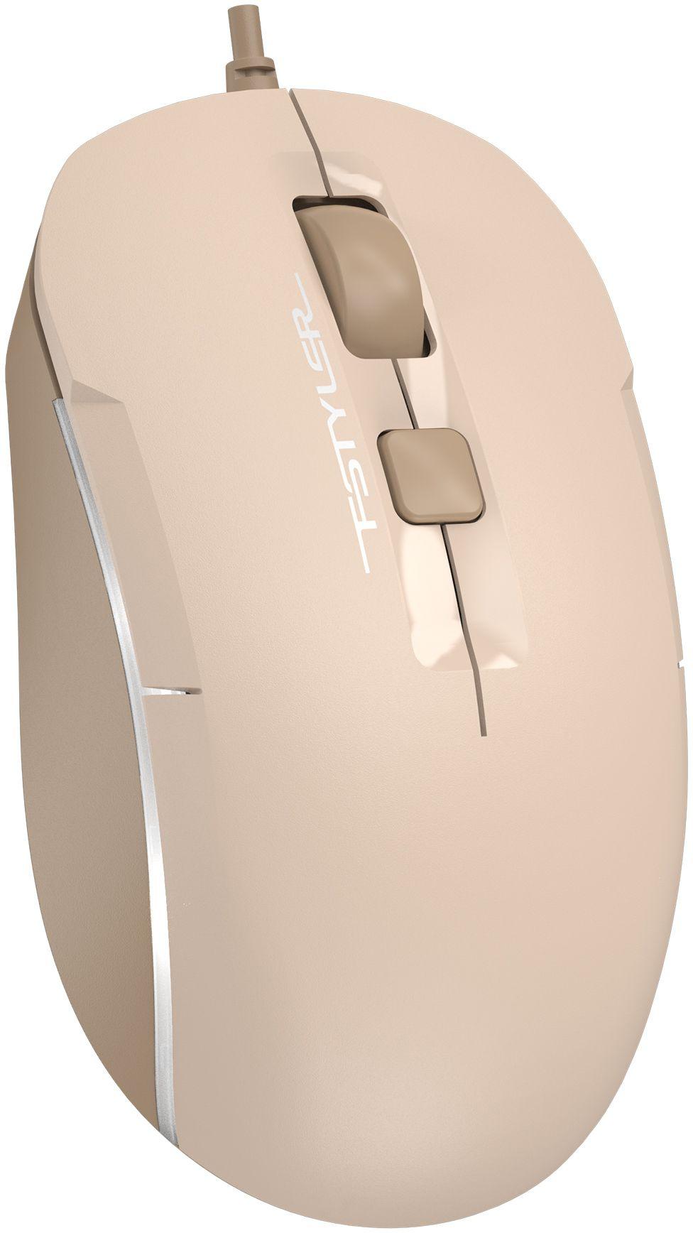Мышь A4Tech Fstyler FM26 бежевый/коричневый/Cafe Latte