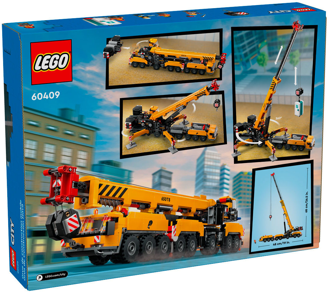 Конструктор Lego City Желтый передвижной строительный кран (60409)