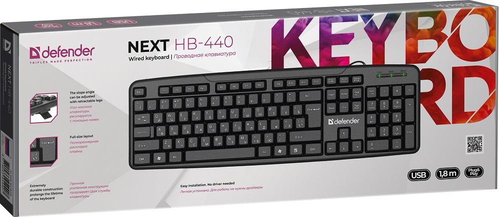 Клавиатура Defender Office HB-910 RU Black (45910)