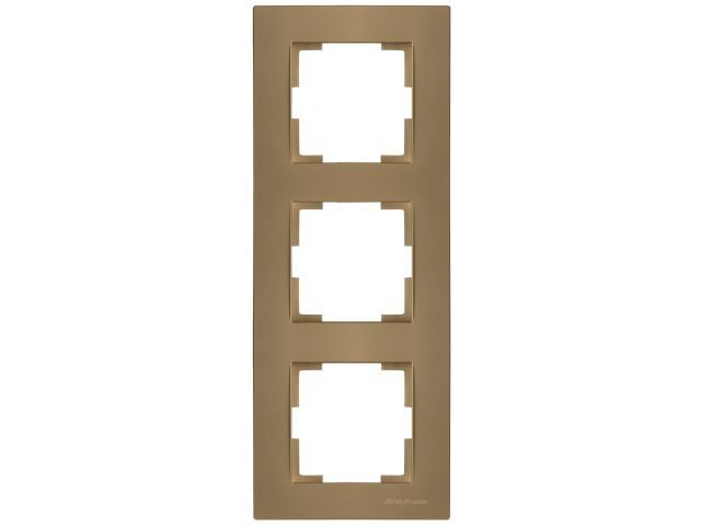 Рамка 3-ая вертикальная золотая, RITA, MUTLUSAN