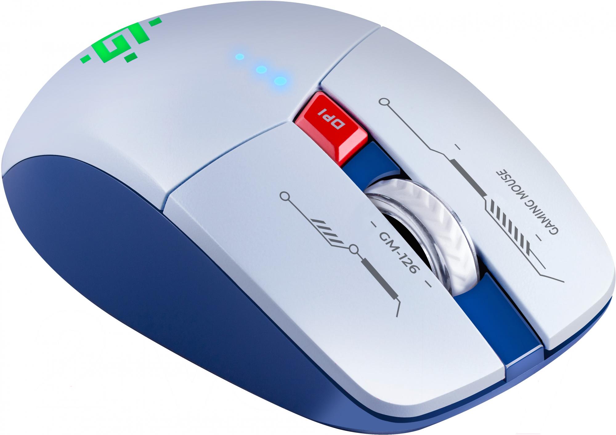 Мышь Defender Tisa GM-126 Whte/Blue (52126)