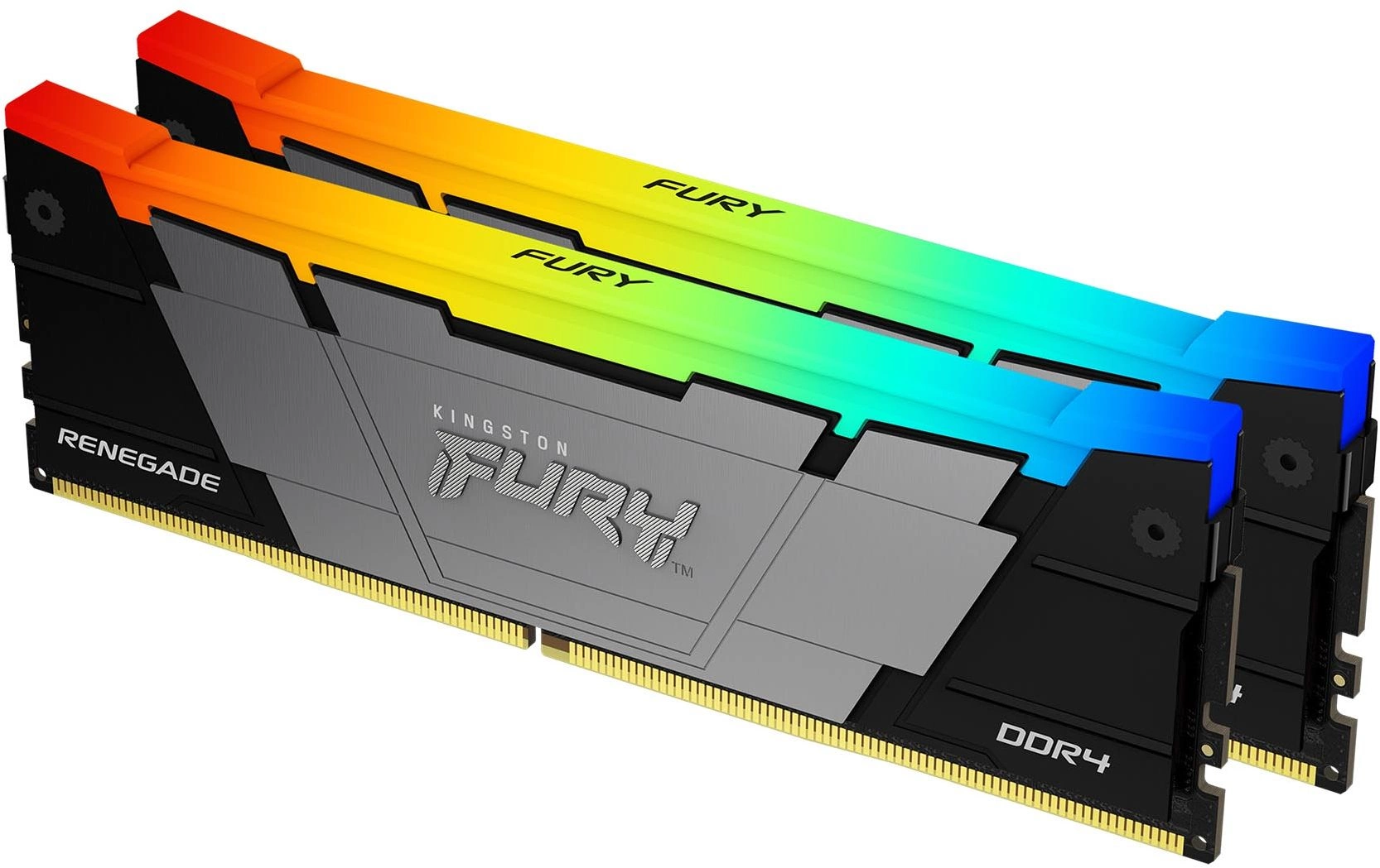Оперативная память Kingston Fury Renegade Black 16GB DDR4 RGB XMP (KF446C19RB2AK2/16)