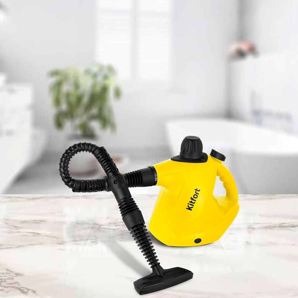 Пароочиститель Kitfort КТ-9138-3 черный/желтый