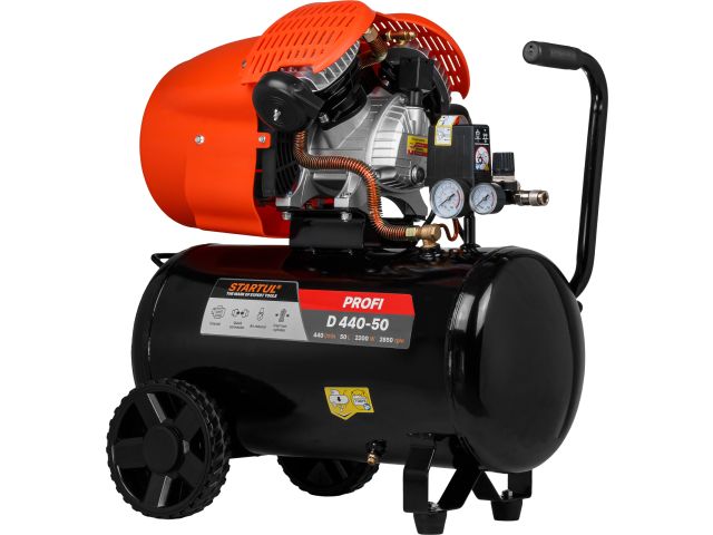 Компрессор STARTUL Profi D 440-50 коаксиальный (440 л/мин, 8 атм, коаксиальный, масляный, ресив. 50 л, 230 В, 2,2 кВт)