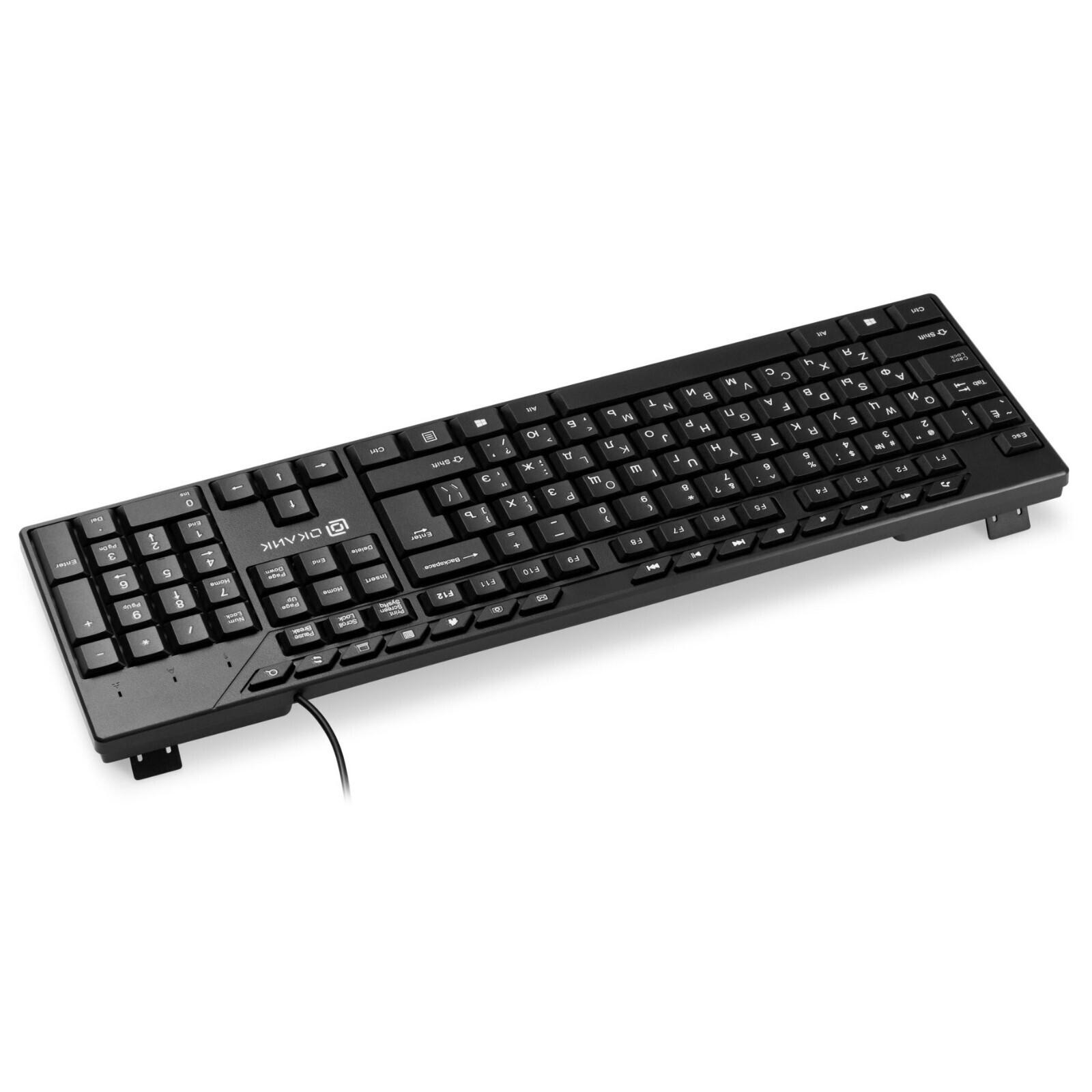Клавиатура Oklick 125M USB Multimedia черный (1678108)