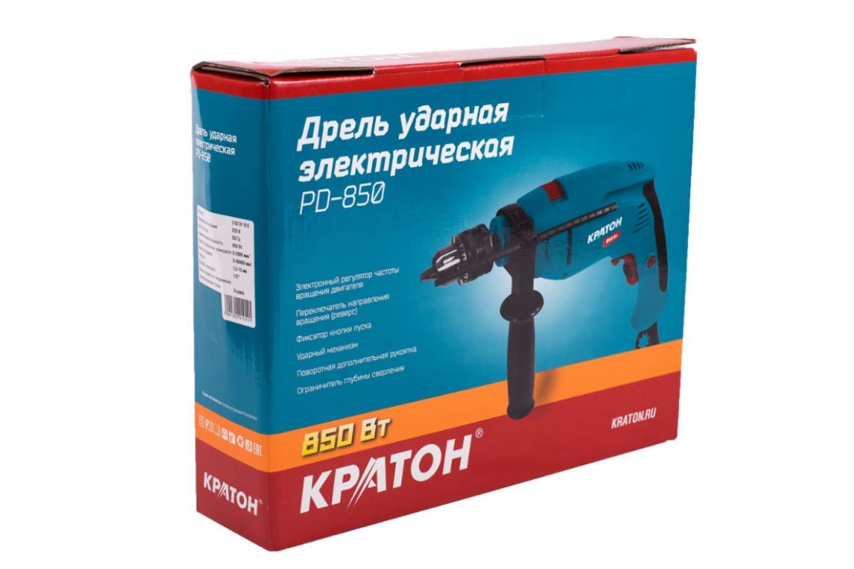 Дрель Кратон PD-850 (3 02 01 010)