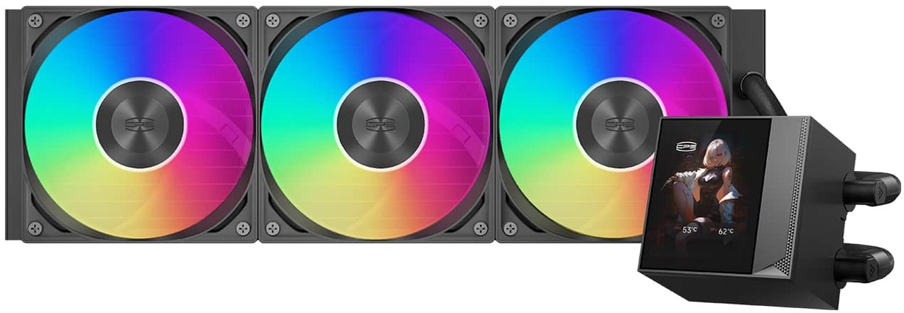 Система жидкостного охлаждения для процессора PCCooler DC360 Pro ARGB Display BK черный (DC360Pro-BKAWXY-GL)