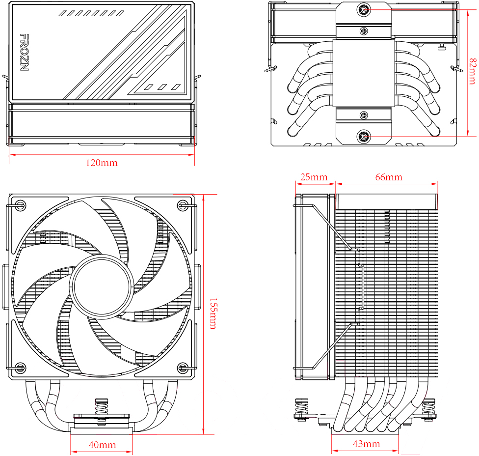Кулер для процессора ID-Cooling FROZN A610 Black