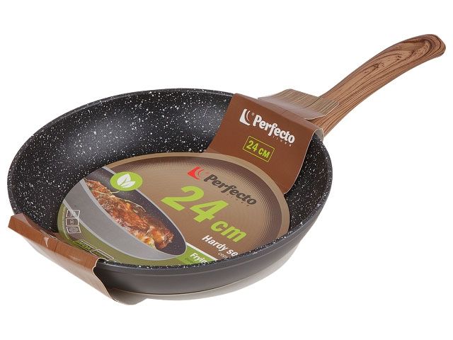 Сковорода ф 24х5.0 см, алюм., антиприг. покр., серия Hardy, PERFECTO LINEA (Подходит для газовых, керамических, электрических типов плит.)