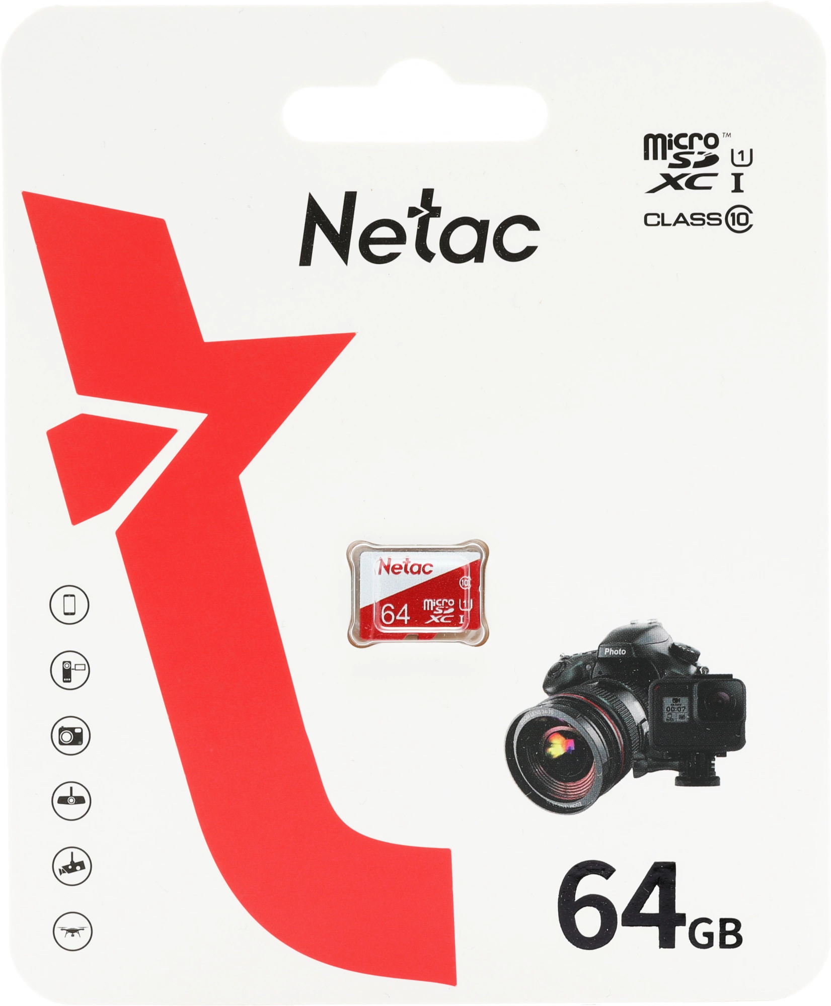 Карта памяти Netac P500 Eco microSDXC 64GB без адаптера (NT02P500ECO-064G-S)