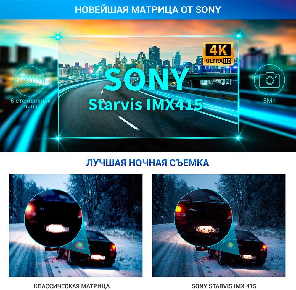 Автомобильный видеорегистратор TrendVision Hybrid Signature Real 4K черный