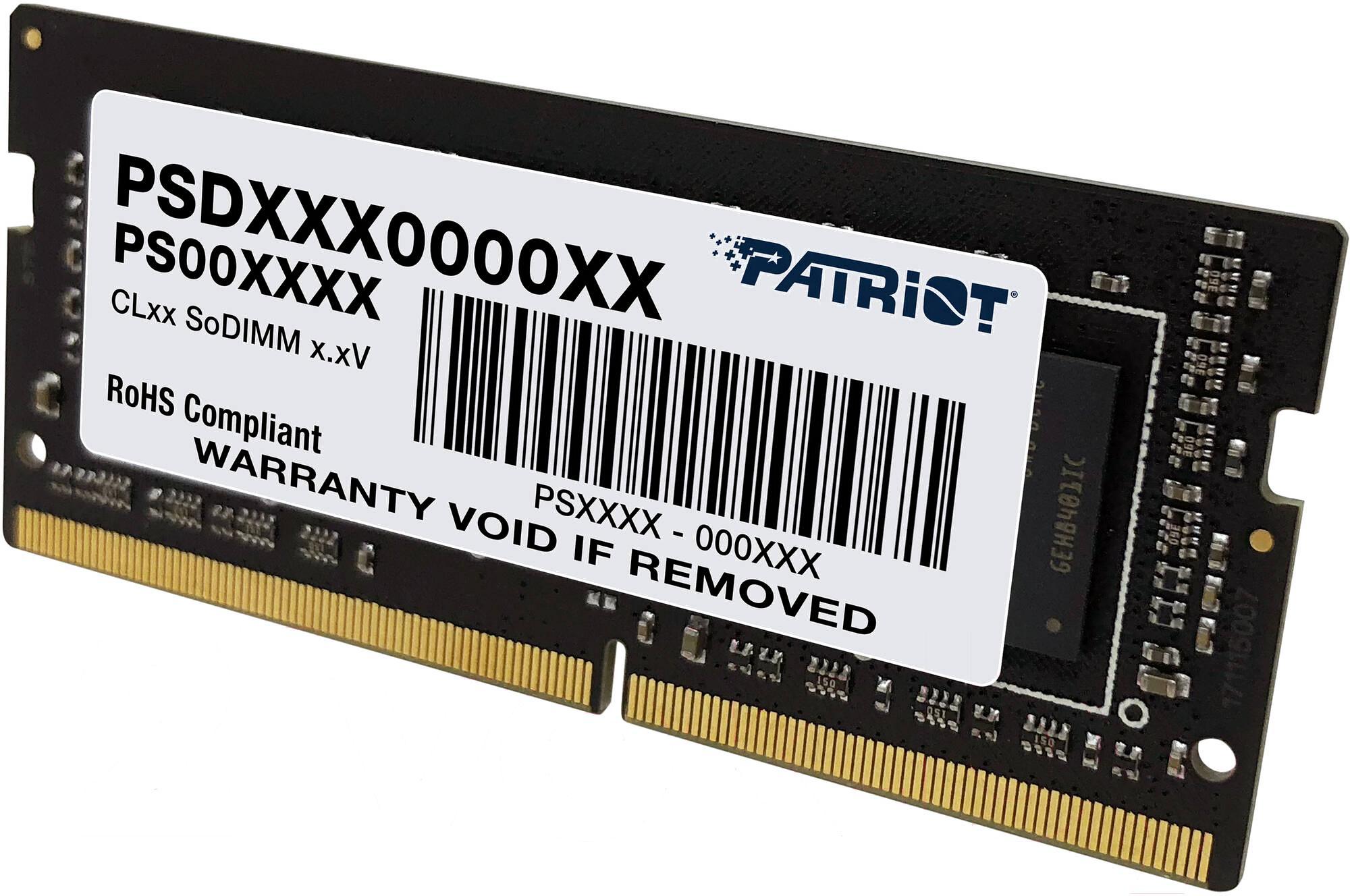 Оперативная память Patriot SO-DIMM DDR 4 DIMM 16Gb PC21300 2666Mhz (PSD416G266681S)