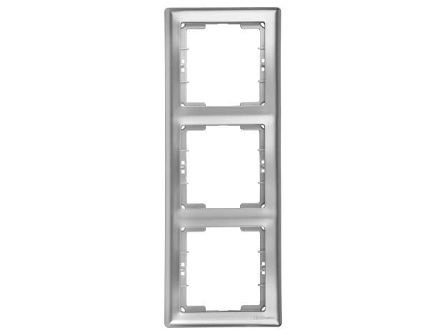 Рамка 3-ая вертикальная серебро, DARIA, MUTLUSAN