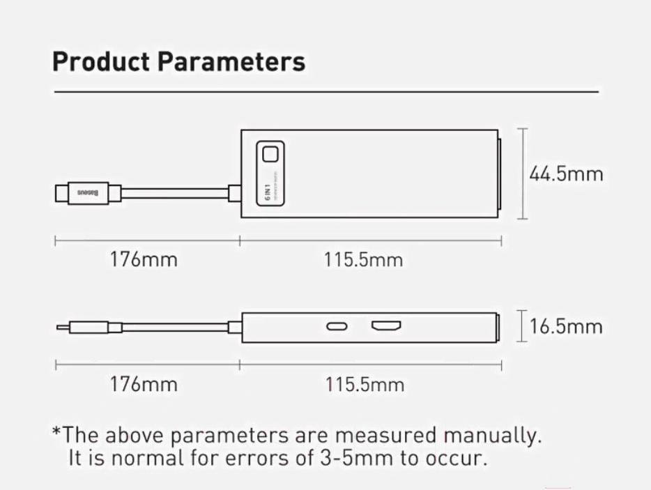 USB-хаб Baseus Metal Gleam Gray (CAHUB-CW0G)
