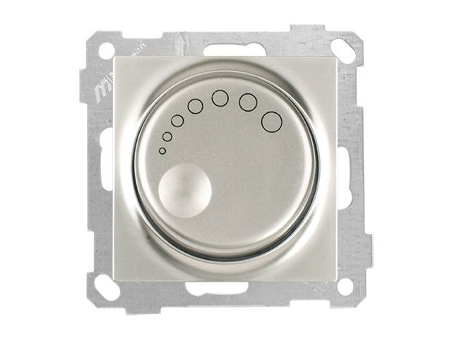 Выключатель поворотный (диммер) (скрытый, без рамки, винт. зажим, 600Вт) титан, DARIA, MUTLUSAN (220VAC, 60 - 600VA,  50 Hz, IP20)