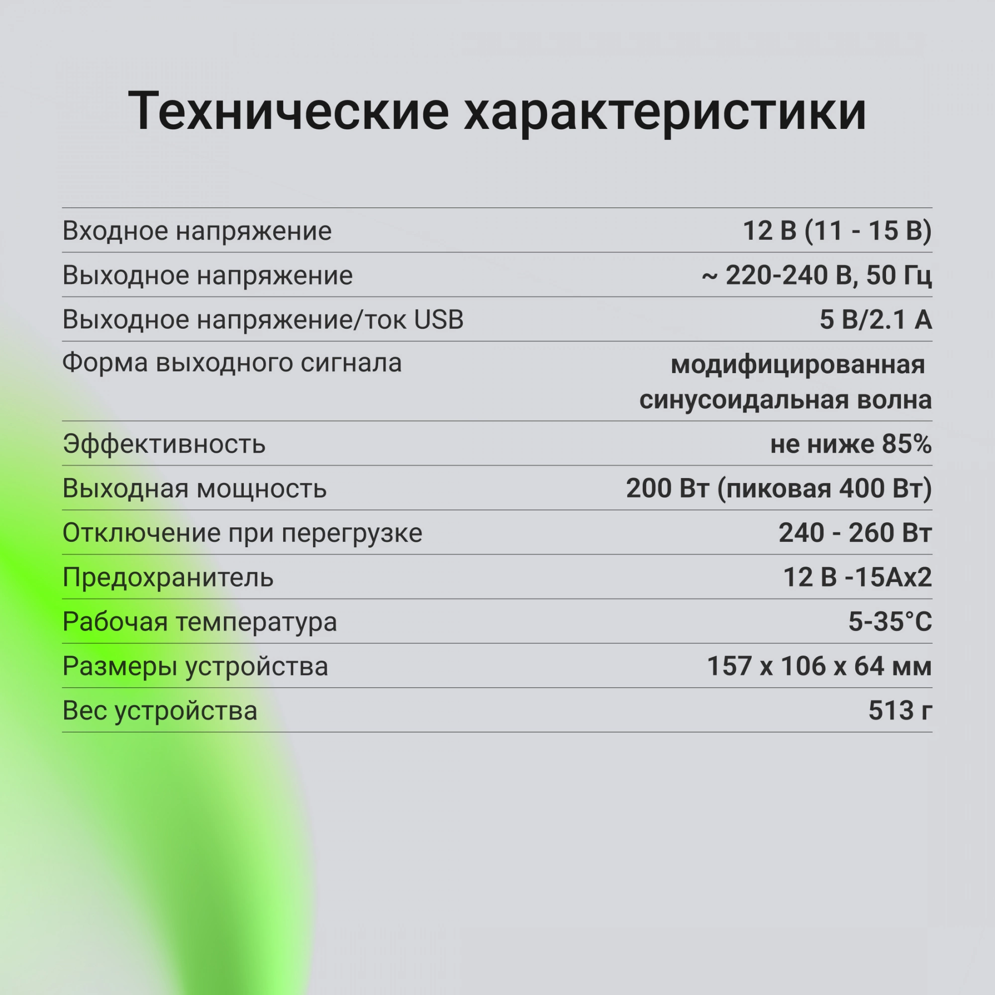 Автоинвертор Digma AI200-12W