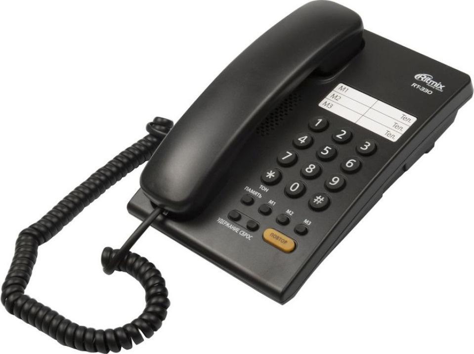Проводной телефон Ritmix RT-330 Black