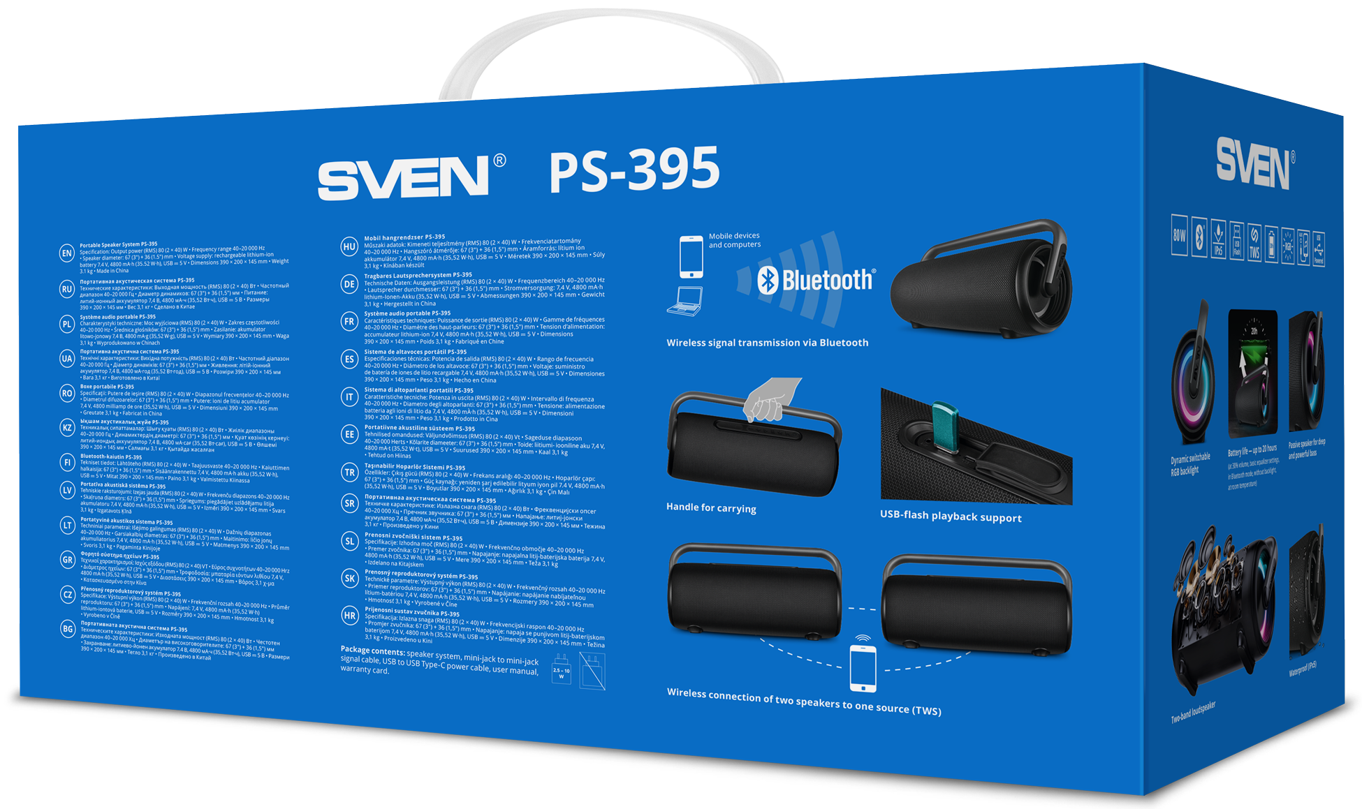 Портативная колонка Sven PS-395 черный (SV-022815)