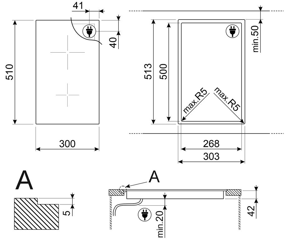 Варочная панель Smeg SE232TX1 черный