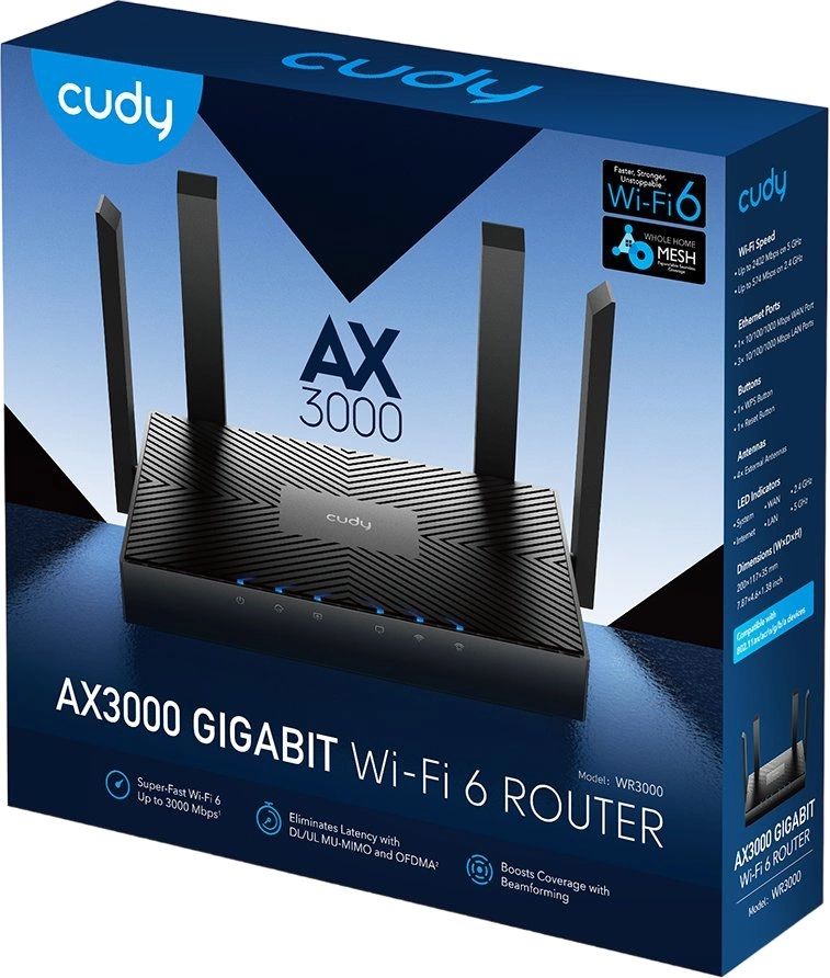 Роутер Cudy WR3000 черный