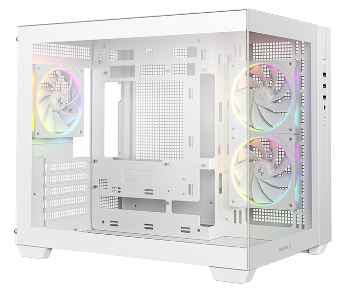Корпус DeepCool CG330 3F WH mATX без БП белый (R-CG330-WHNGM3-G)