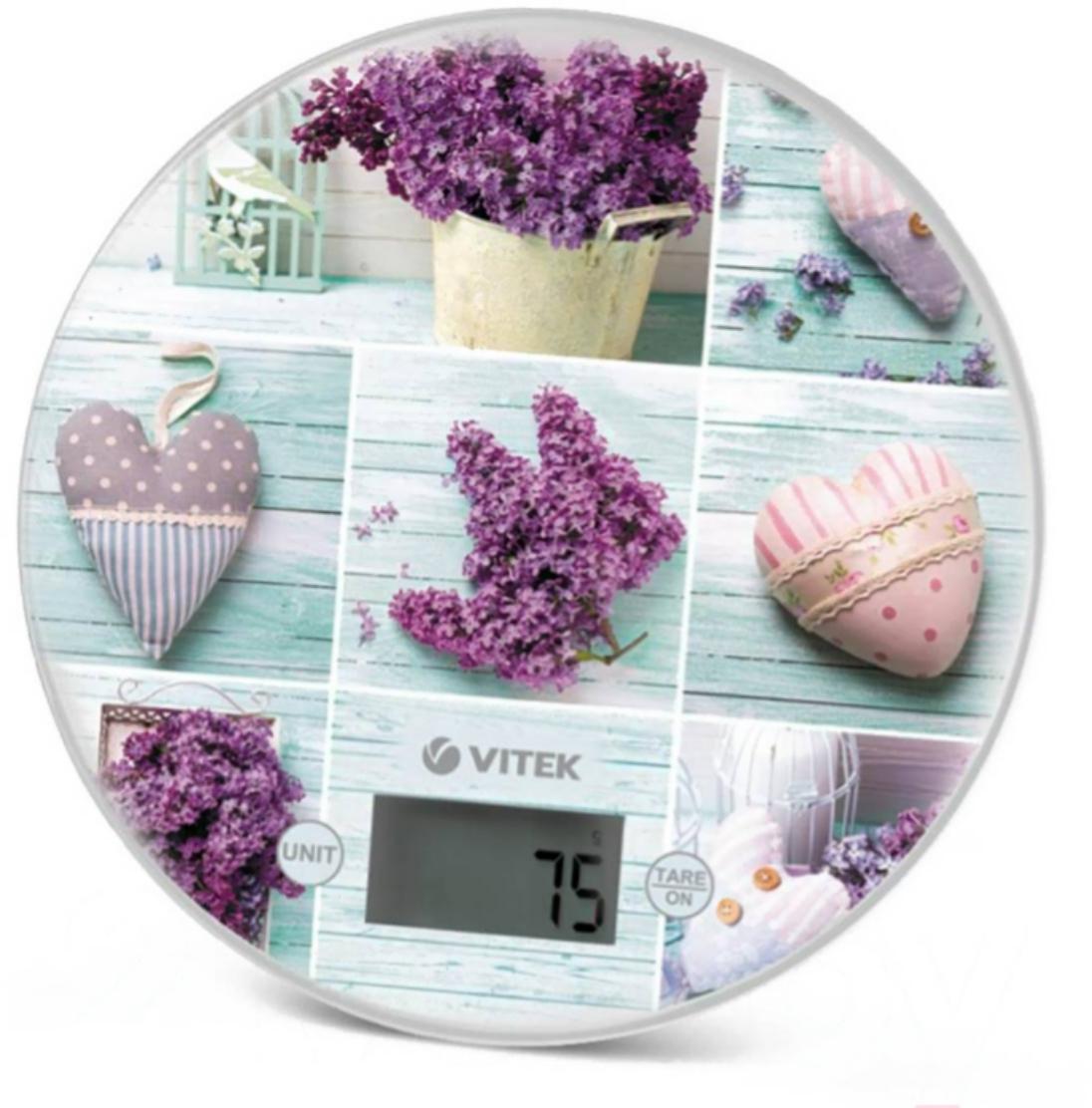 Кухонные весы Vitek VT-2426 Lilac/Illustration