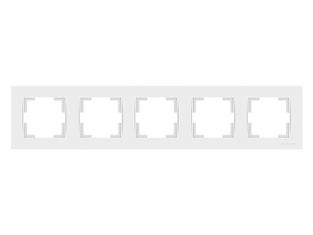 Рамка 5-ая горизонтальная белая, RITA, MUTLUSAN
