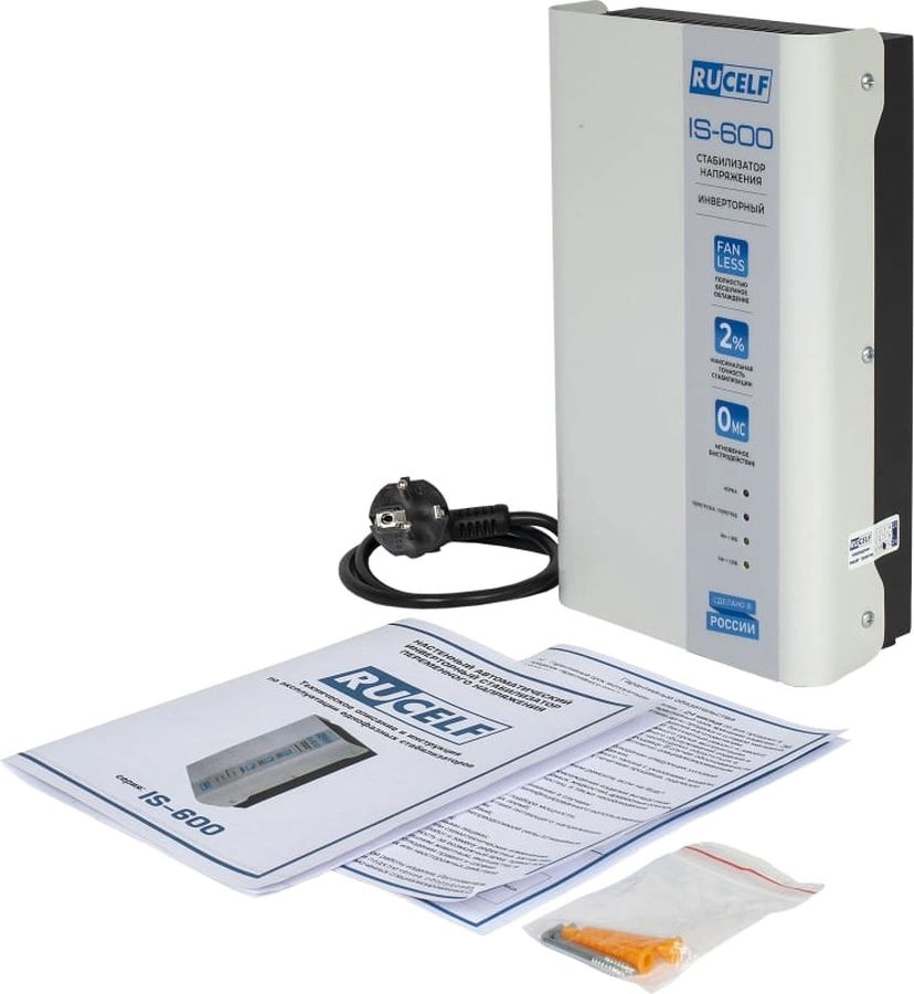 Стабилизатор напряжения Rucelf IS-600 белый