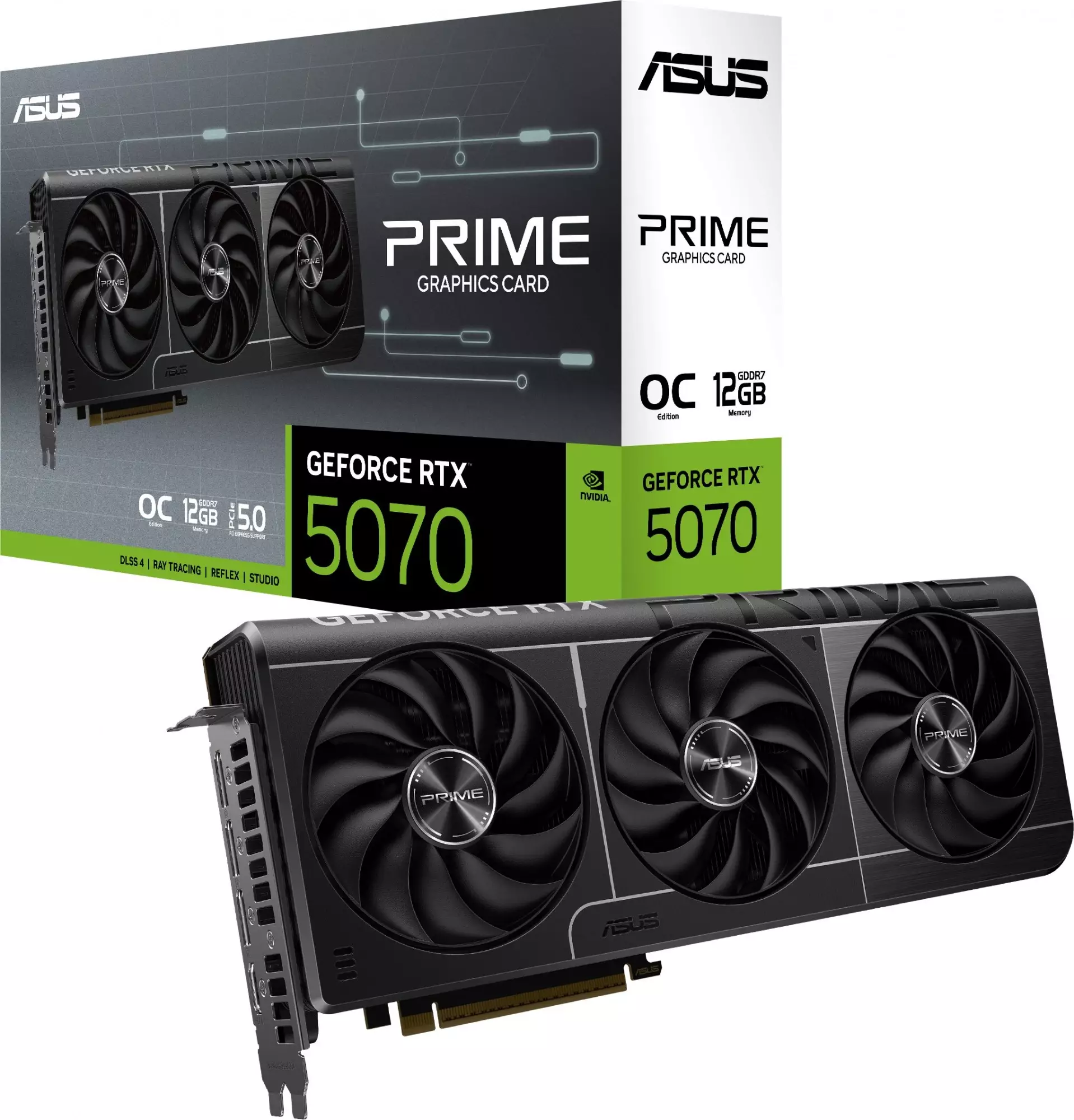 Видеокарта ASUS PRIME GeForce RTX 5070 OC 12GB GDDR7 (90YV0M10-M0NA00)