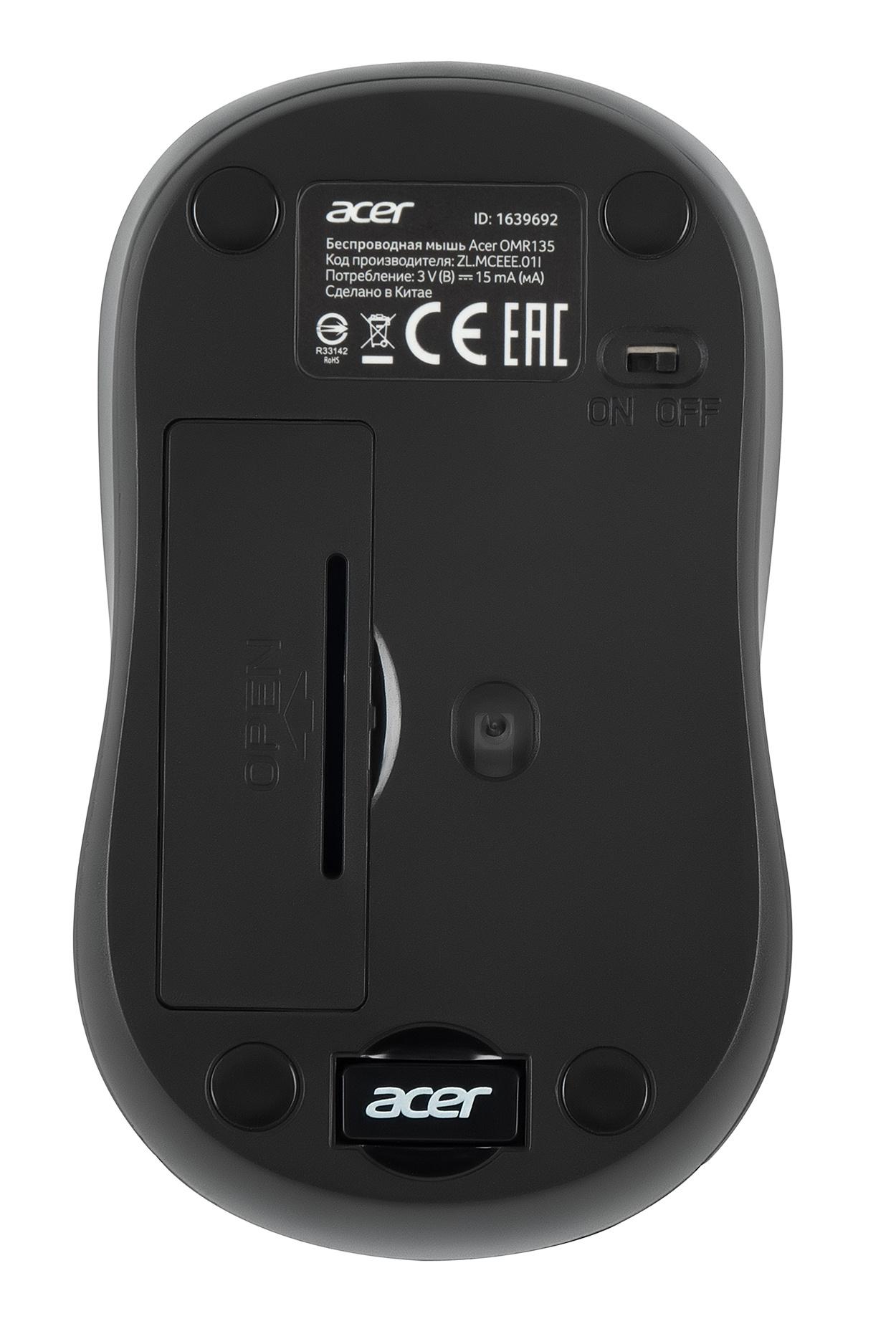 Мышь Acer OMR135 зеленый (ZL.MCEEE.01I)