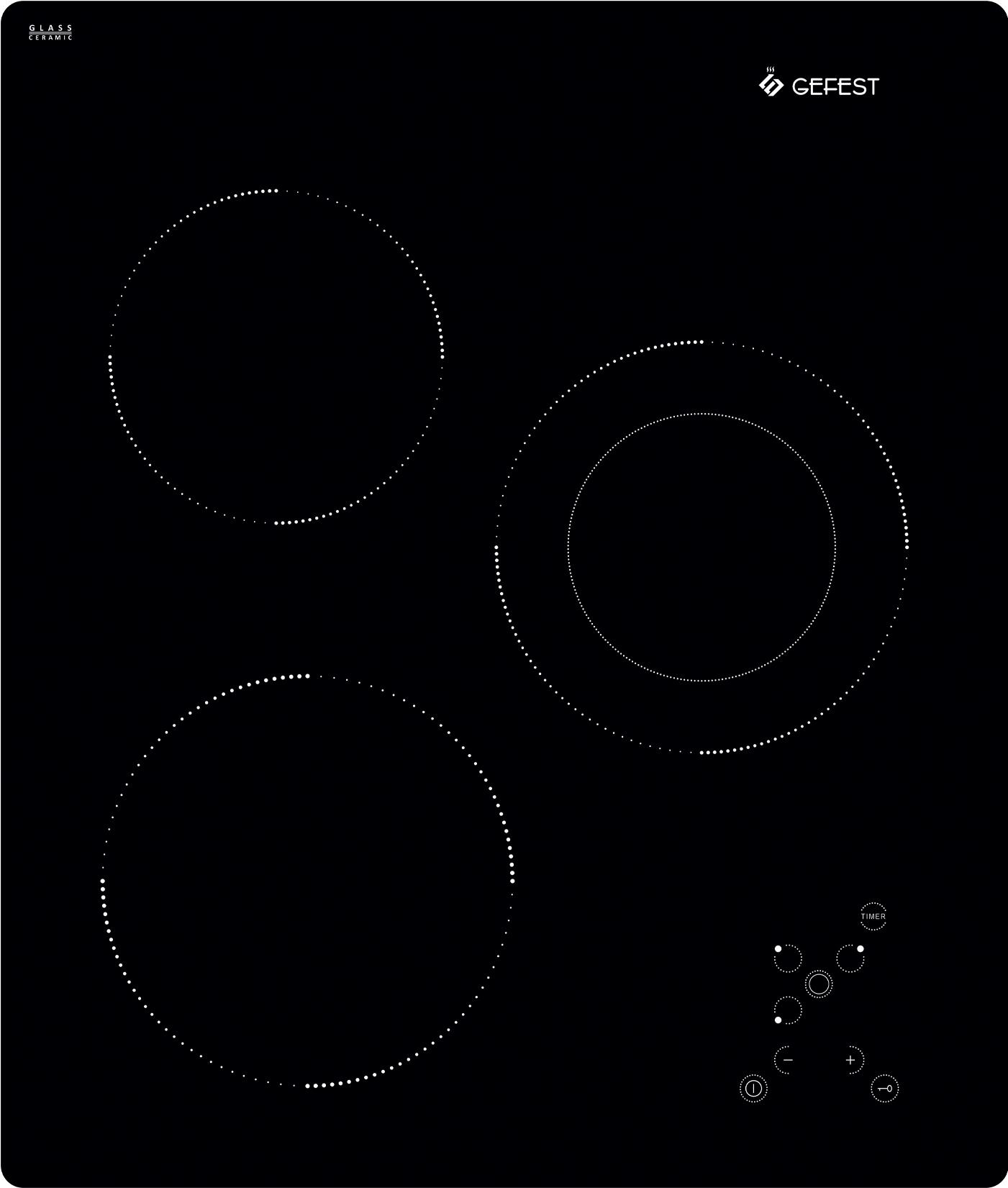 Варочная панель Gefest ПВЭ 4100 черный