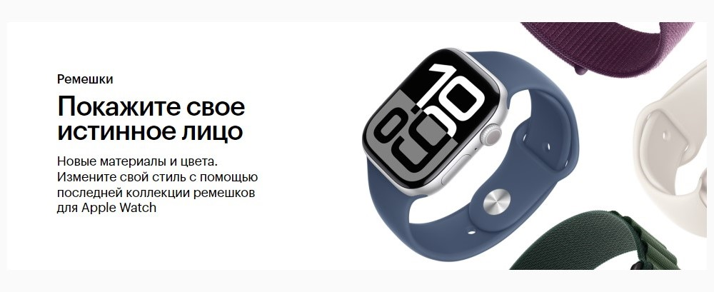 Умные часы Apple Watch Series 10 A2999 46мм 2.1 OLED Sport Loop черный/черный O/S (MWWR3LW/A)