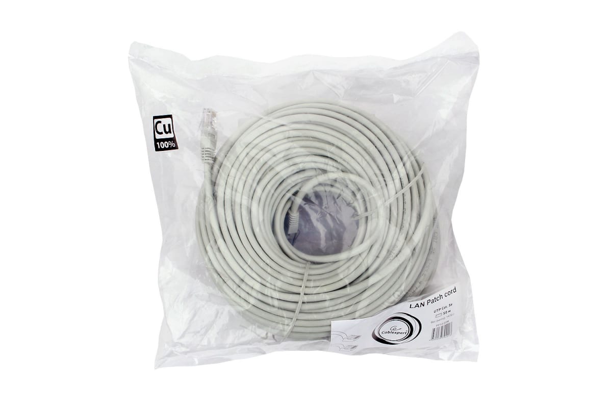 Патч-корд Cablexpert UTP PP10-50M серый