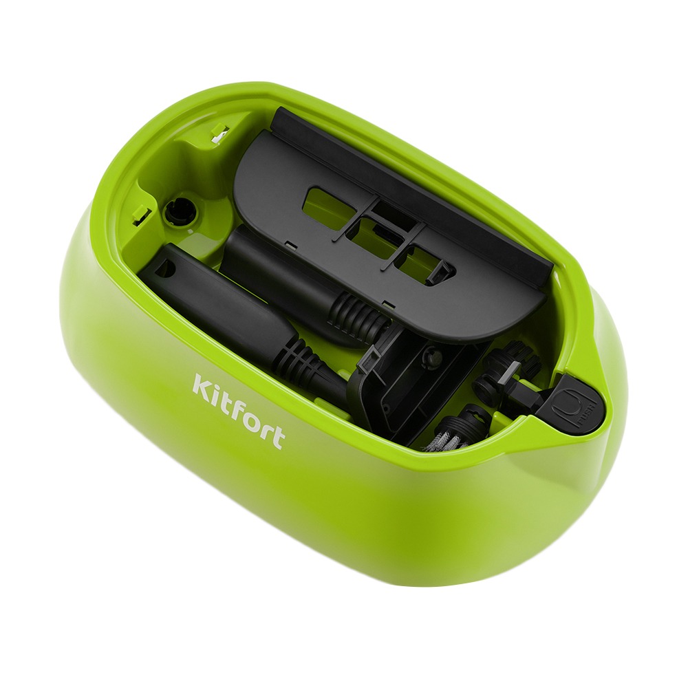 Пароочиститель Kitfort KT-9102-2 черный/салатовый