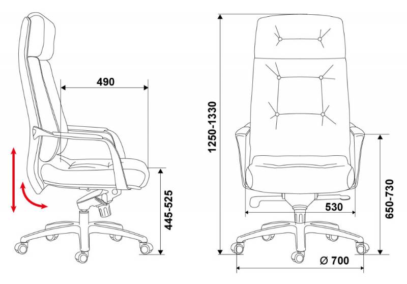 Офисное кресло Бюрократ DAO/Brown коричневый