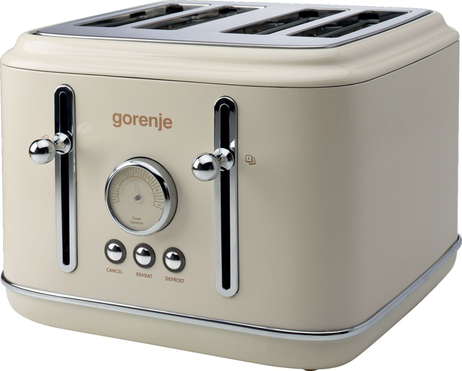 Тостер Gorenje T2300CLIN бежевый/серебристый