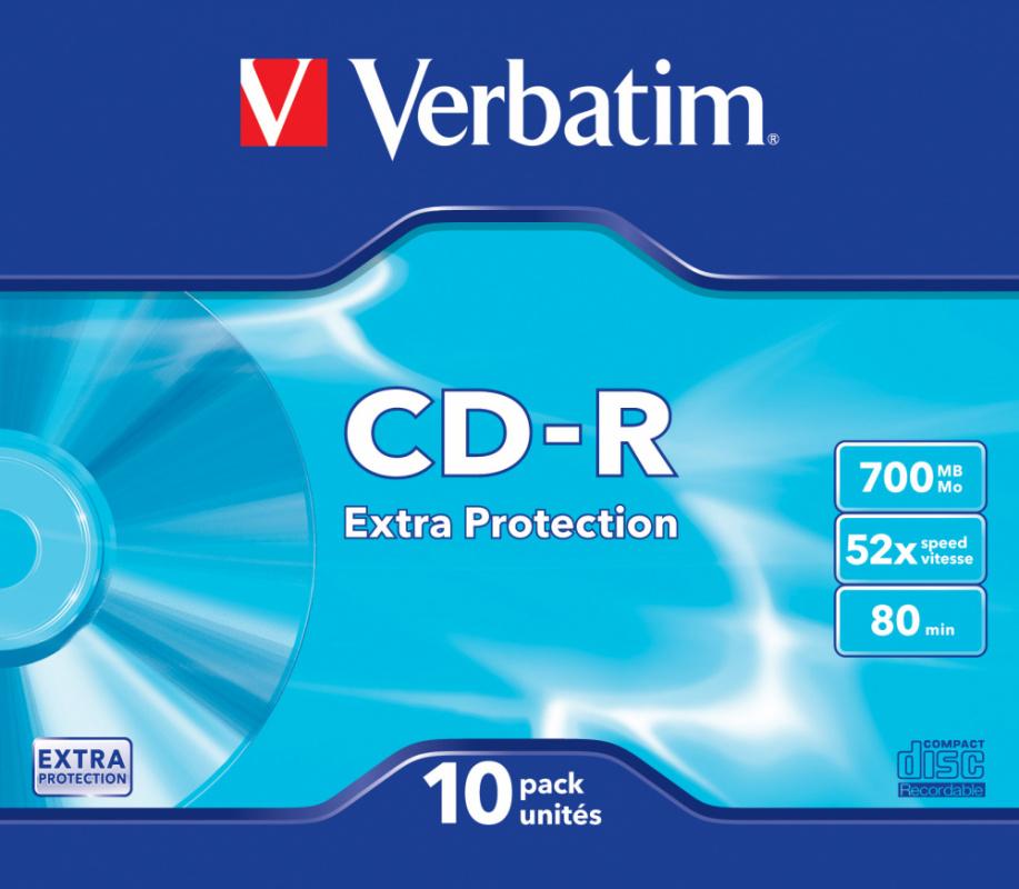 CD-R диск Verbatim Extra Protection Slim Case 10шт (43415)