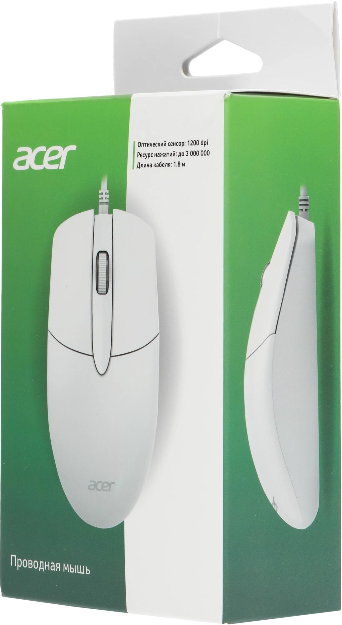 Мышь Acer OMW300 белый (ZL.MCECC.01V)
