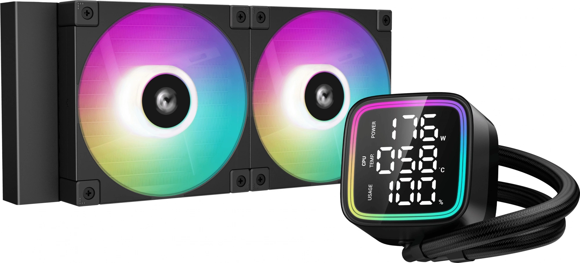 Система жидкостного охлаждения для процессора DeepCool LD240 WH белый (R-LD240-WHDMMN-G-1)