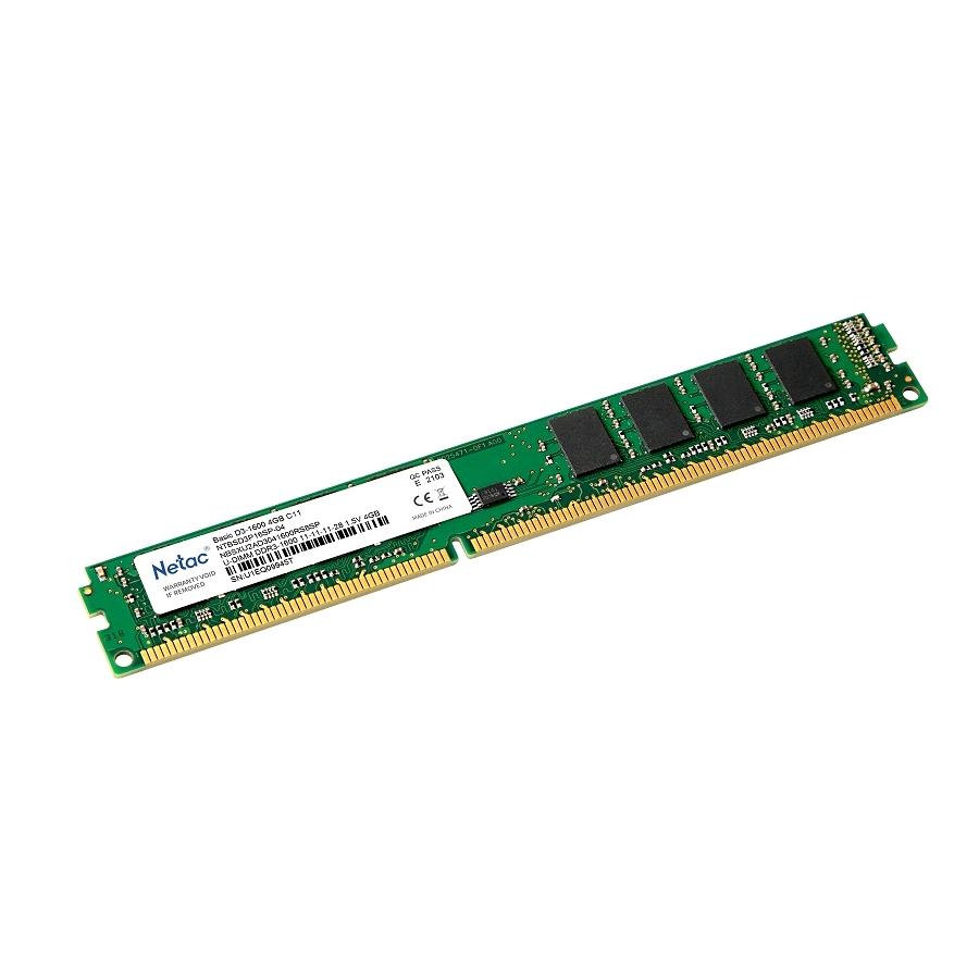 Оперативная память Netac Basic 4GB DDR3 PC3-12800 (NTBSD3P16SP-04)