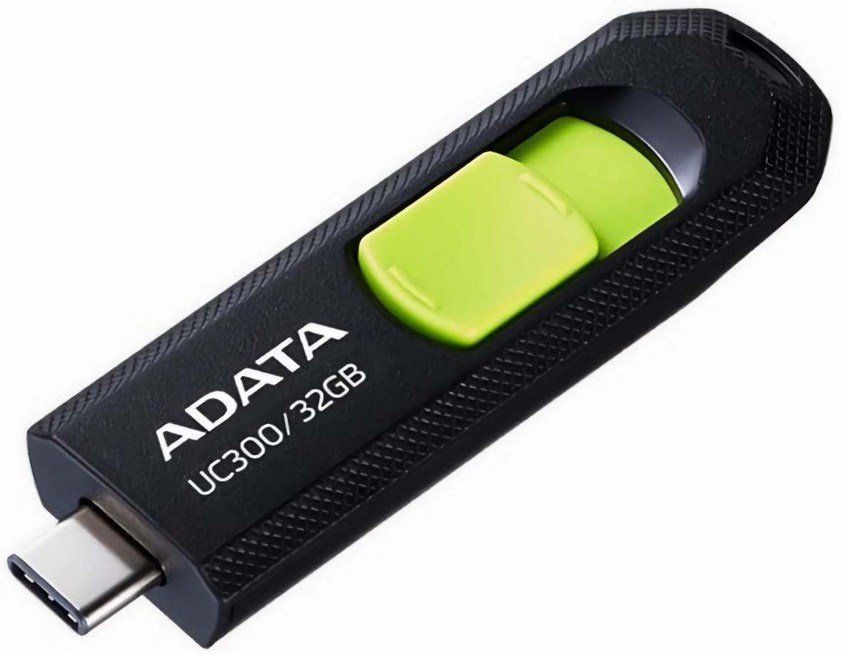 USB Flash-накопитель A-Data ACHO-UC300-32G-RBK/GN 32Gb черный/зеленый